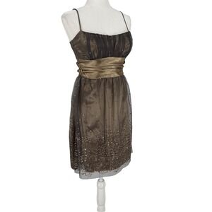 Y2K Masquerade Womens Babydoll Cocktail Dress 7/8 Hoco Mesh Fairy Grunge